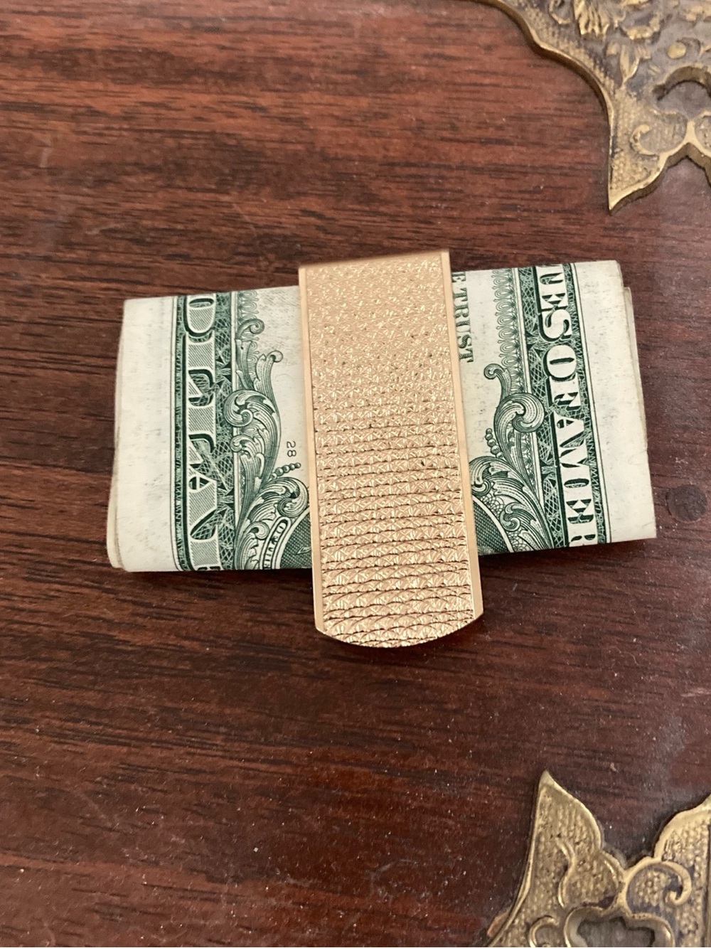 Simmons Karatclad, gold electroplated, Vintage Money Clip